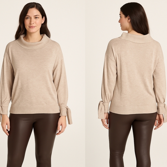 Shimera Sweaters - Shimera Beige Pumice Heather Sweater – Size Large NEW